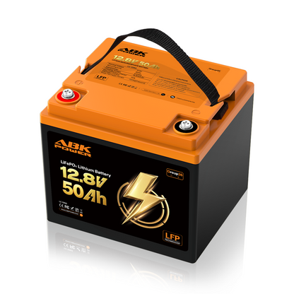 ABKpower 12V 50Ah Lithium Battery for Marine, RV with Low-Temp Protection